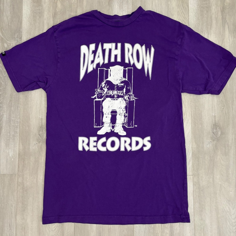 Crooks & Castles Death Row Records Purple Graphic T-Shirt Mens Small Hip Hop Tee